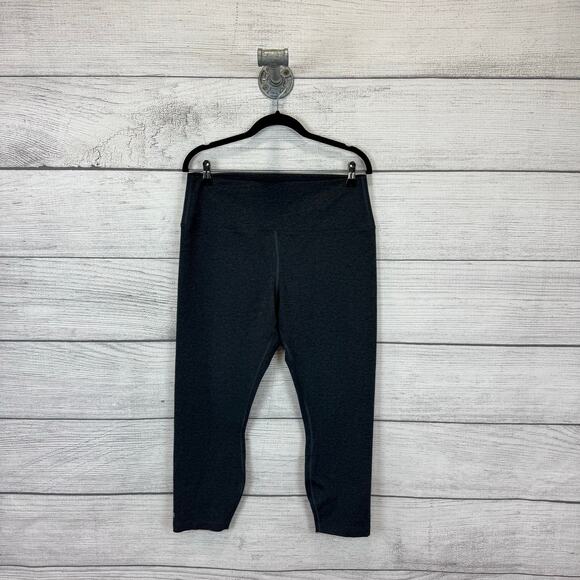 Nobull Women's Active Gray Heather Cropped Soft Leggings Size XL - Picture 1 of 10